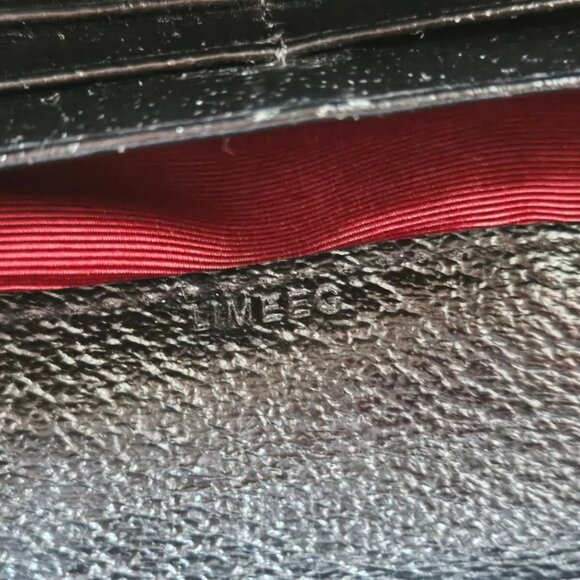 BVLGARI Clutch Long Wallet Card Holder Black Leather/Canvas Bag Purse Made Italy - Picture 14 of 14